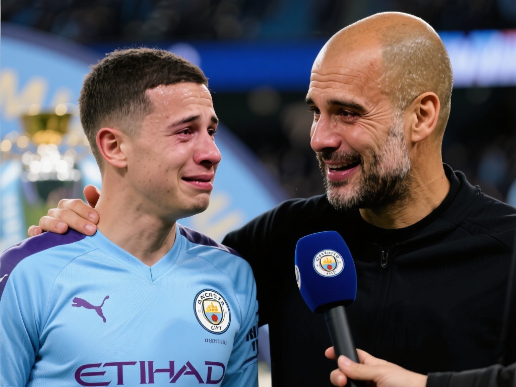 瓜迪奥拉泪洒告别仪式,6万球迷送别大师! 瓜迪奥拉作为曼城主帅,与这位中场核心一起